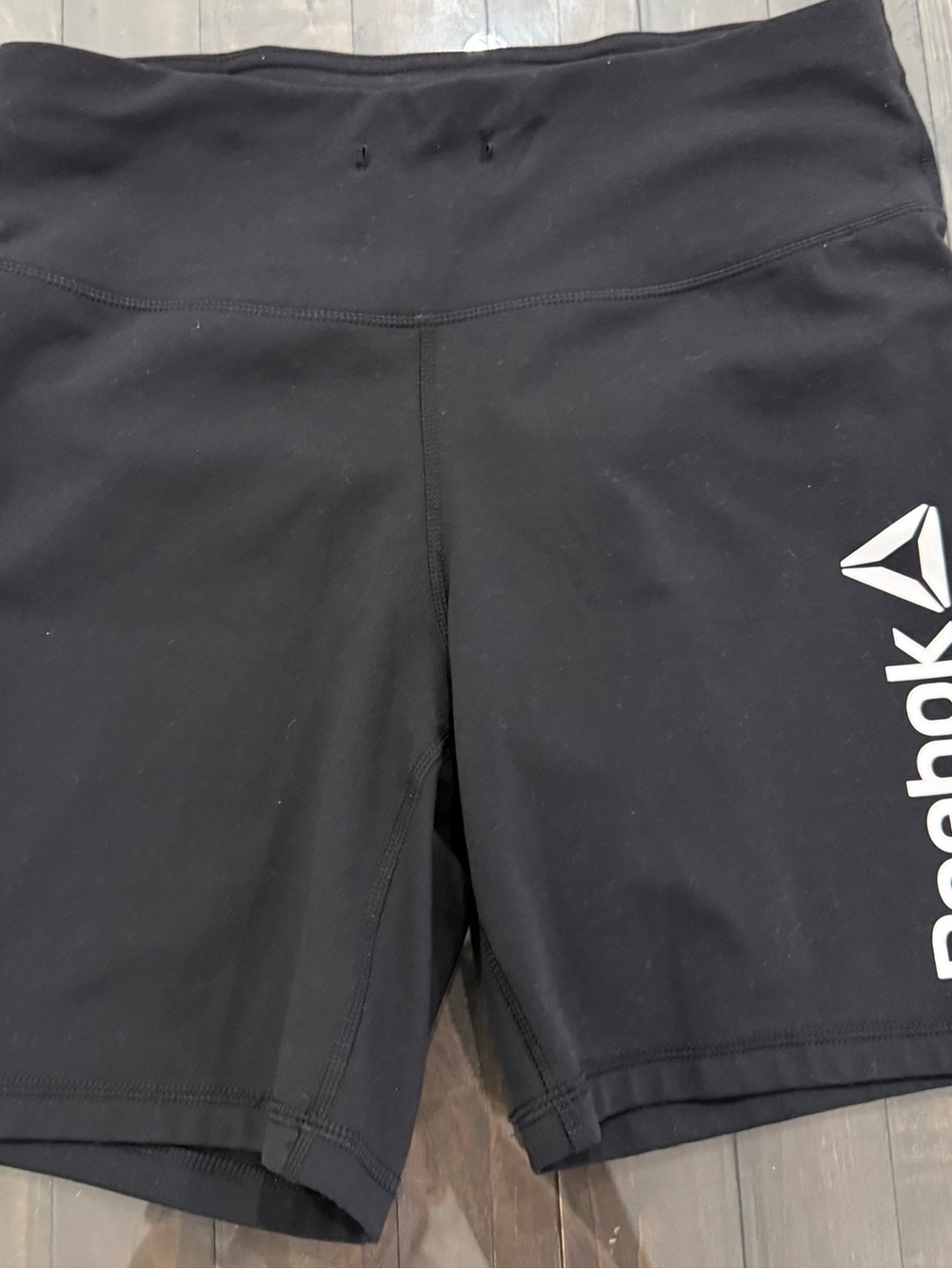 Reebok Black Activewear Top with White Logo Print